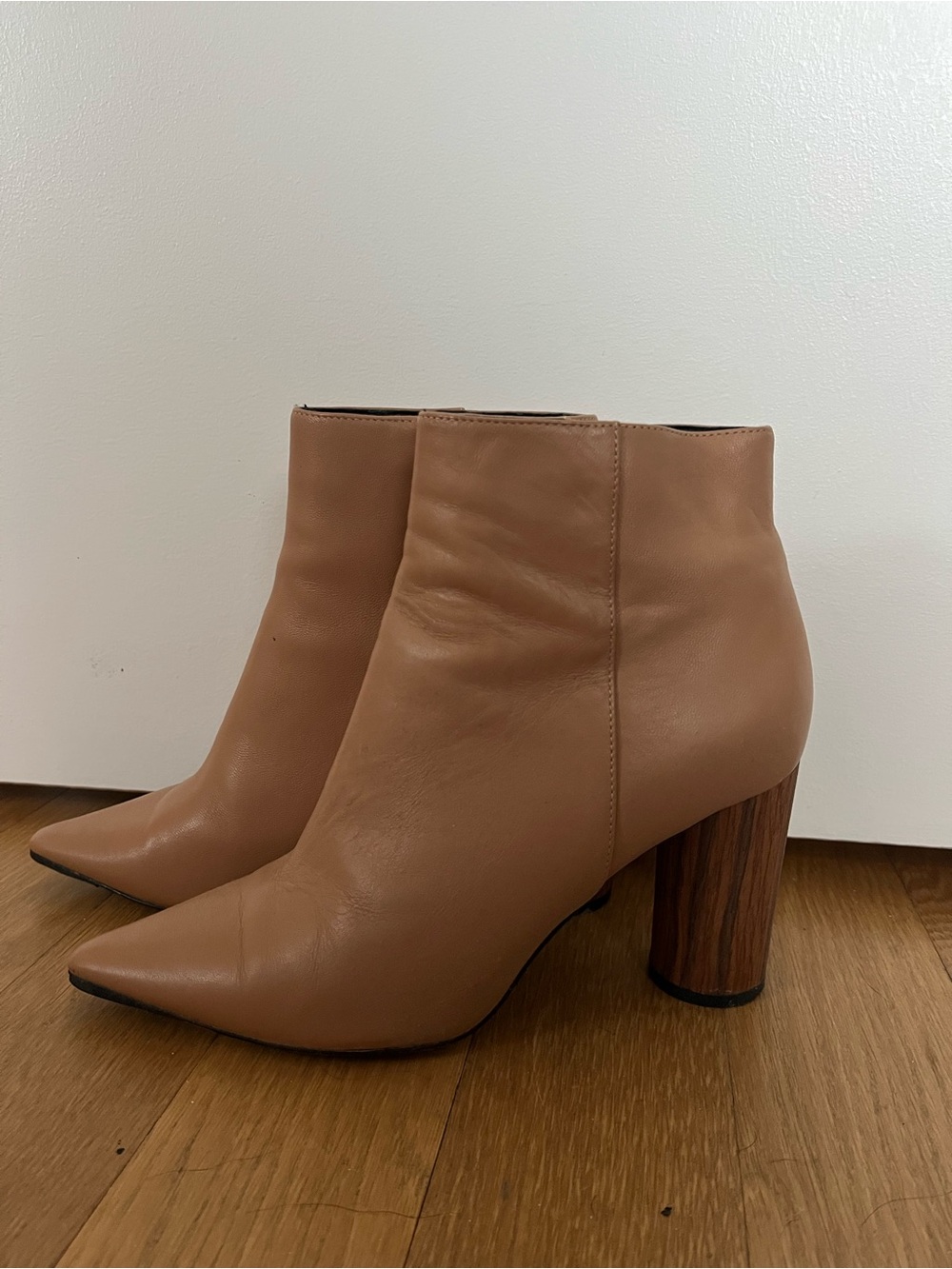 Wayne Cooper Pointed Toe Ankle Boots in Light Brown